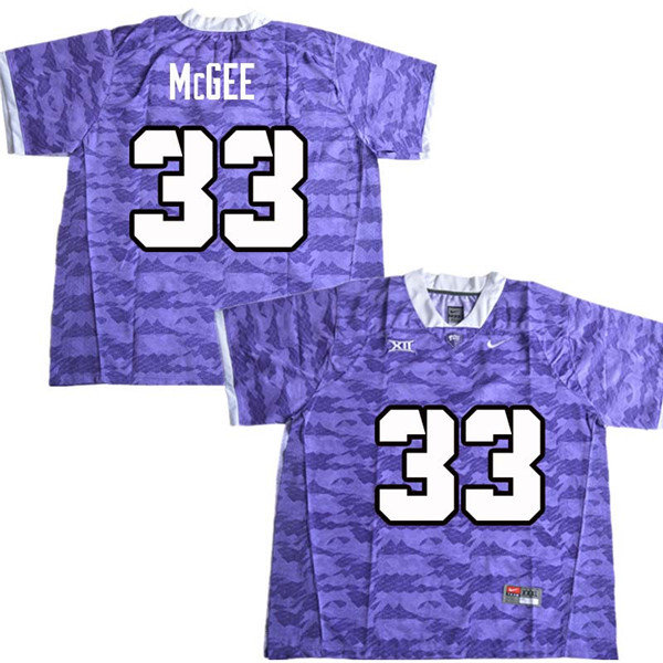 Men #33 Ryan McGee TCU Horned Frogs College Football Jerseys Sale-Purple - Click Image to Close